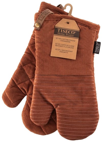 Tiseco Velmar Ovenwant - Set van 2 - 17 x 33cm - Cognac