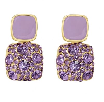 Oorbellen-Lila-Goudkleurig-Paars-Charme Bijoux