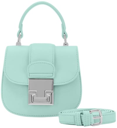 SEIDENFELT MANUFAKTUR Handtas Schoudertas Evje Mini Handbag Aqua Green Mintgroen