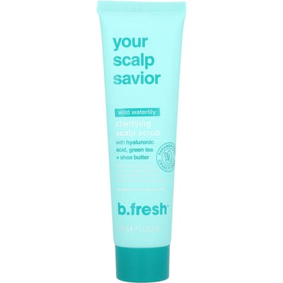 b.fresh, Clarifying Scalp Scrub, Wild Water Lily, 3.3 fl oz (100 ml) blue