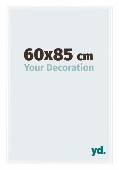 Your Decoration - Fotolijst 60x85 cm - Kunststof - Wit Hoogglans - Bordeaux