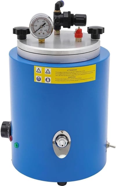 Wax Injectie Machine - Smeltoven Sieraden - Sieraden Maken - Pneumatisch Vulsysteem - 2.5L Capaciteit - Zilverkleurig