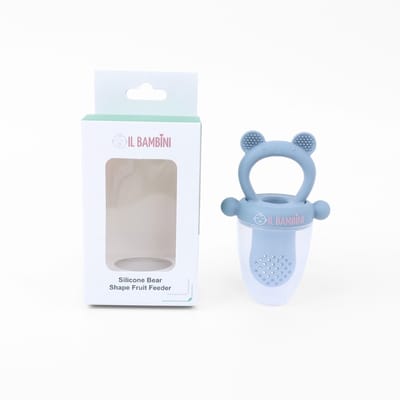 Il Bambini - Fruit feeder - Baby fruit speen - Speen met smaak - Fruitzuiger - Fruitspeen - Fruit Fopspeen - Fruitspeen Baby - Beer lichtblauw