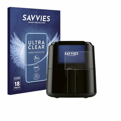 Savvies - Screenprotector voor SilverCrest SHFD 1400 C1 - Folie Beschermfolie transparant 18 Stuks