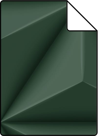 Proefstaal Origin Wallcoverings behang grafisch 3D motief donkergroen - 26,5 x 21 cm - 347818-S