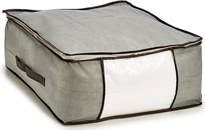 Arte r opbergtas/beschermhoes beddengoed/kleding - grijs - 45 x 45 x 20 cm