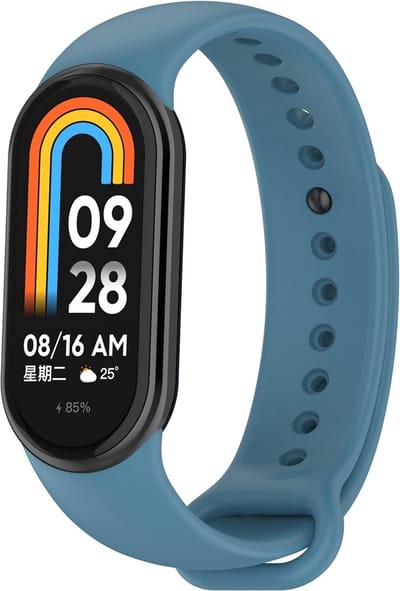 By Qubix - Siliconen bandje - Donkerblauw - Geschikt voor Xiaomi Smart Band 8 / 9 / 10