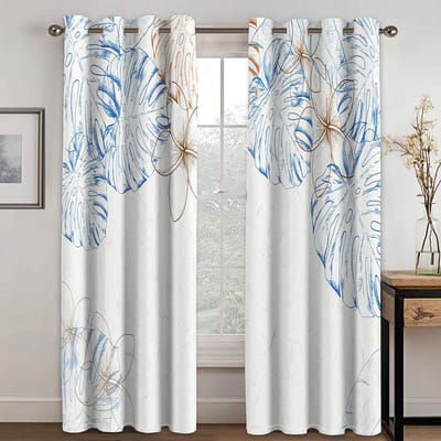 Eenvoudig Patroon Zwarte Vlinder 3D Decoratieve Gordijnen 2 Panelen Woonkamer Slaapkamer Balkon Raam Decoratieve Gordijnen 50W130H(CM)X2PCS&Hook