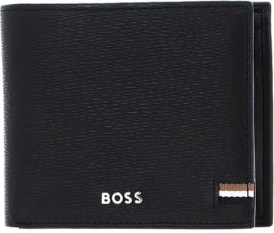 HUGO BOSS Leren Portemonnee Iconic Wallet Black Zwart
