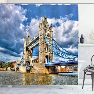 ABAKUHAUS London Douchegordijn – UK Heritage – 175 x 200 cm – Multikleur