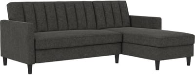 Celine-Slaapbank - Chaise Longue - Antraciet Linnen