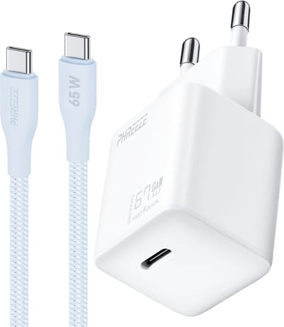 Snellader - 65w - met usb C naar usb C kabel - 1 meter - Oplader met usb C poort - Voor telefoon, tablet en usb C laptop - Oplader