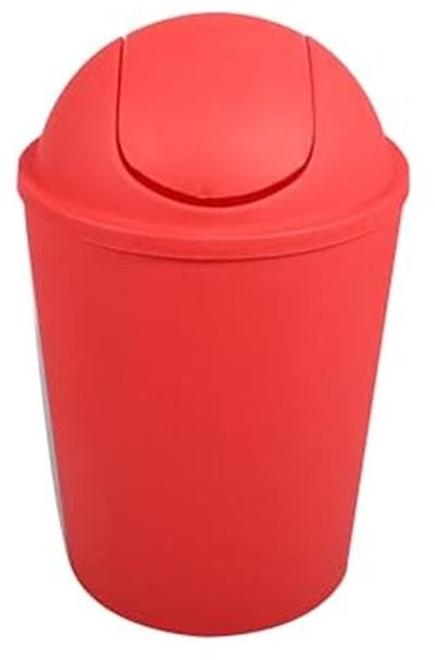 Vuilnisemmer 5,5 l met Rood Klapdeksel - Ideaal voor Badkamer en Keuken