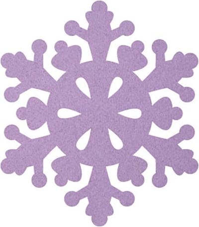 Sneeuwvlok 2 vilt onderzetters - Lila - 6 stuks - ø 9,5 cm - Kerst onderzetter - Tafeldecoratie - Glas onderzetter - Cadeau - Woondecoratie - Tafelbescherming - Onderzetters voor glazen - Keukenbenodigdheden - Woonaccessoires - Tafelaccessoires