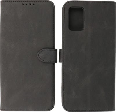 Samsung Galaxy A02s - A03s Hoesje - Portemonnee Book Case - Kaarthouder & Magneetlipje - Kunstleer - Zwart