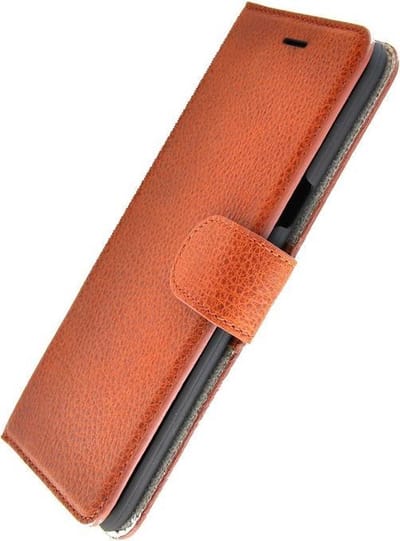 Echt Leder Bruin Wallet Bookcase Pearlycase Hoesje Geschikt voor Samsung Galaxy S8 Plus