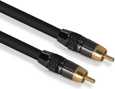 DrPhone DCA2 Digitale Coaxiale Audiokabel – RCA Male naar RCA Male – S/PDIF – 75 Ohm – 5 Meter – Zwart