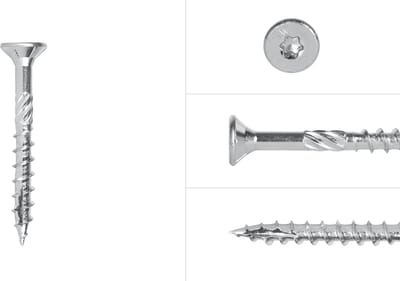Wovar Spaanplaatschroeven Verzinkt 5 x 40 mm Torx 20 Deeldraad | Doos 200 Stuks