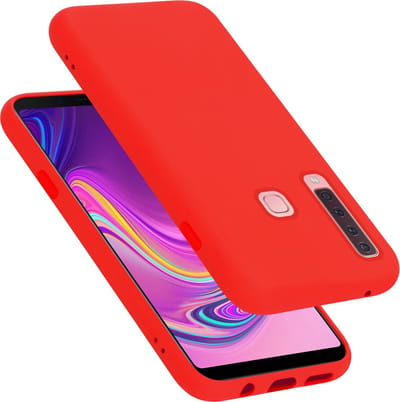 Cadorabo Hoesje geschikt voor Samsung Galaxy A9 2018 in LIQUID ROOD - Beschermhoes gemaakt van flexibel TPU silicone Case Cover