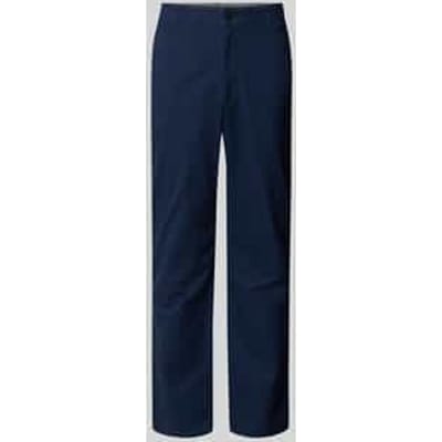 Straight fit stoffen broek met Franse steekzakken