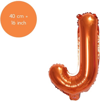 Fienosa Folieballon Letter J Oranje 40 cm – Letterballon voor EK, WK & Feestdecoratie