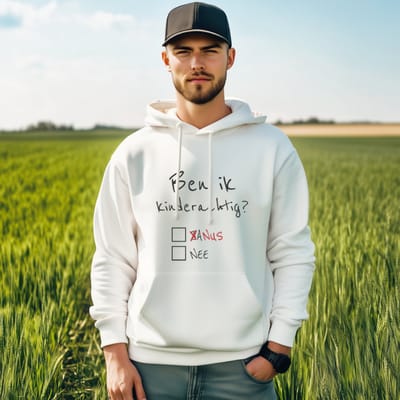 AGRIFANS® Ben ik Kinderachtig? - Heren Hoodie - S