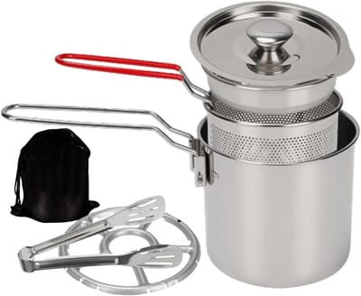 Roestvrijstalen friteuse - Mini pan - Thuis koken - Efficiënt oliebeheer - 12 liter - Zilver