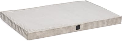 Designed by Lotte Benchkussen Ribbed - Hondenkussen - Orthopedisch - Ribbed stof - Lichtgrijs - 88x58x8 cm