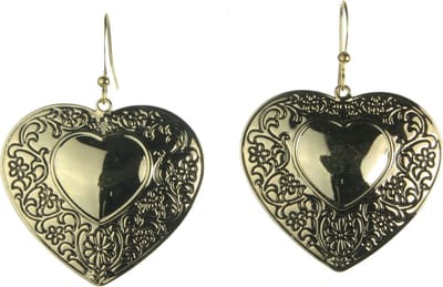 Behave - Oorhangers hartvormig met barokpatroon - elegante vintage stijl