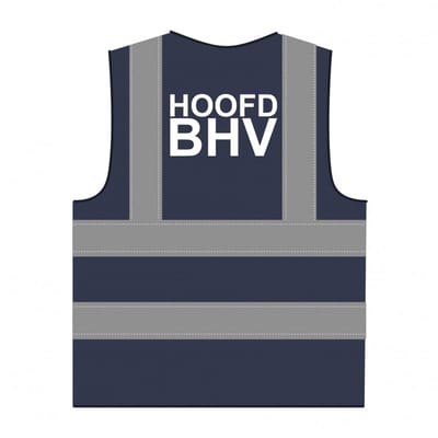 Hoofd BHV hesje RWS marineblauw