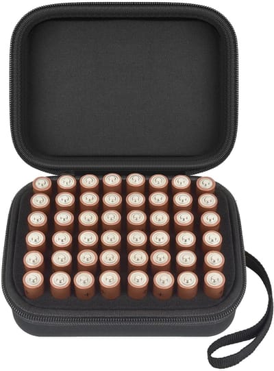 Batterij Opberger - Batterij Houder - Batterijen Sorteren - Ruimte voor 48 Batterijen - 37 x 37 x 9 cm