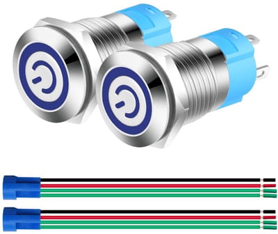 Store_9 - Drukknopschakelaar - Roestvrij Staal - Waterdicht - LED Indicator - 12V-24V - Zelfvergrendelend - Geschikt voor Diverse Toepassingen
