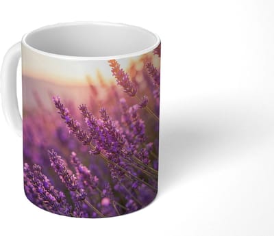 Mok - Koffiemok - Lavendel - Paars - Zonlicht - Mokken - 350 ML - Beker - Koffiemokken - Theemok