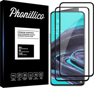 Screenprotector voor Oppo Reno 2 - 2 stuks Beschermglas van glas Transparante glazen schermbeschermfolie met zwarte randen