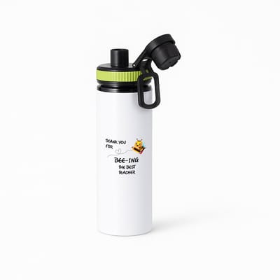 Hacebo® - Docent cadeau - waterfles met draaidop groen - Meester en juffen cadeau - Docent - Collega cadeau - verjaardag - cadeau - afscheidscadeau - geschenk - leuke cadeau - kado - gift - juffendag - meesterdag - water fles - 850ML