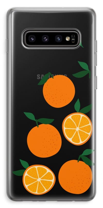Case Company® - Hoesje geschikt voor Samsung Galaxy S10 Plus hoesje - Will you be my clementine - Soft Cover Telefoonhoesje - Bescherming aan alle Kanten en Schermrand