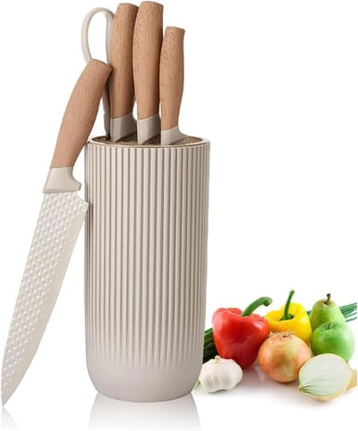 ApexArte® Messenset met Blok - Messensets met Messenblok - Koksmes - Keukenmessen Set - Super Scherp