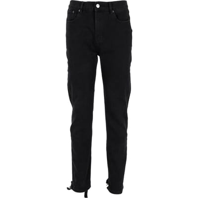 Balenciaga Jeans met Versleten Zoom in Zwarte Katoen