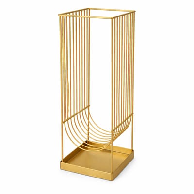 Luxaliving Paraplubak Metaal Goud 22x22x59 cm - kapstok – Moderne Vierkante Parapluhouder – Stijlvol Design voor Hal & Entree