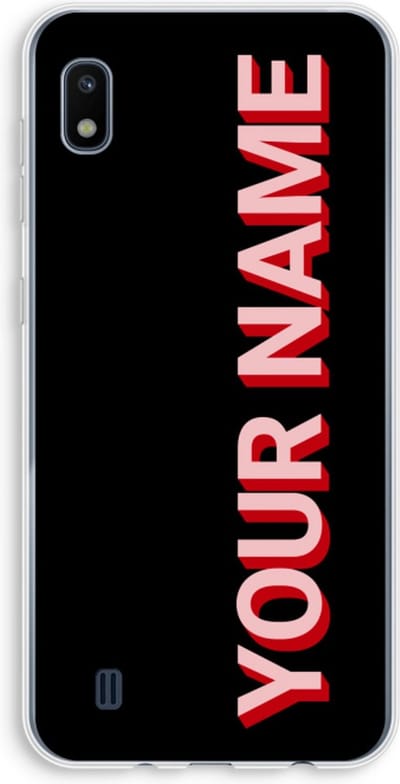Gepersonaliseerd - Case Company® - Hoesje geschikt voor Samsung Galaxy A10 hoesje - Namecase - Soft Cover Telefoonhoesje - Bescherming aan alle Kanten en Schermrand