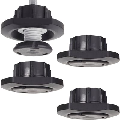 4 stuks Italiana Ferramenta hoogteverstellers voor Ø 30 mm kopgat, hoogteverstelling 10 mm, belastbaarheid 175 kg per stuk, stelvoet met vloerglijders Meubelpoten van SOTECH