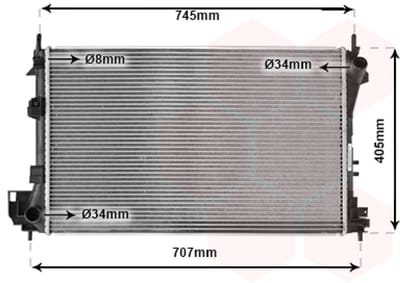 Van Wezel - RADIATOR VOOR FIAT CROMA 2005-2007 1300246