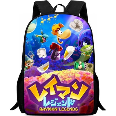 Lichtgewicht Cartoon Mochila Rayman Legends Prints Schoolrugzak, Schooltassen voor Kinderen Jongens & Meisjes, Duurzame Kinderrugzak