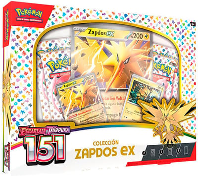 Bandai Zapdos Ex 151 Scarlet En Violet Spaanse Pokémon-ruilkaarten Goud