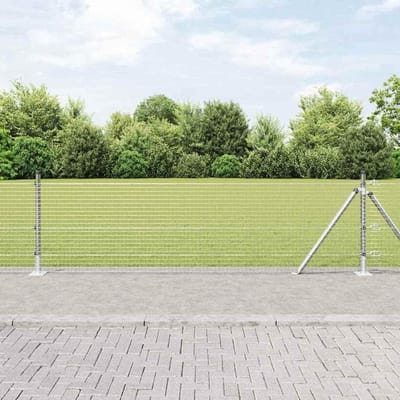 Hekpalen Staal - Draadgaas Palen - Tuin Afzetten - Weerbestendig Oppervlak - 50 Meter - Zilverkleurig