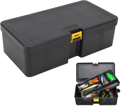 Dailygoods- Aassdoos - Duurzaam Plastic - Grote Capaciteit - Opbergdoos - Afneembare Compartment - Multifunctioneel - Lichtgewicht - Visdoos