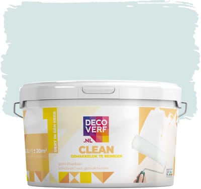 Decoverf clean muurverf ijsblauw, 2.5L