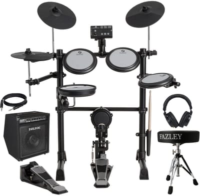 Elektronisch drumstel 6 inch - Met gratis lessen - Fazley DDK-040