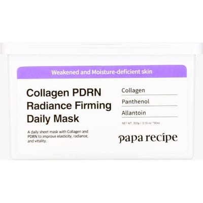 PAPA RECIPE Collageen PDRN Radiance Verstevigend Dagelijks Masker 30 Vellen
