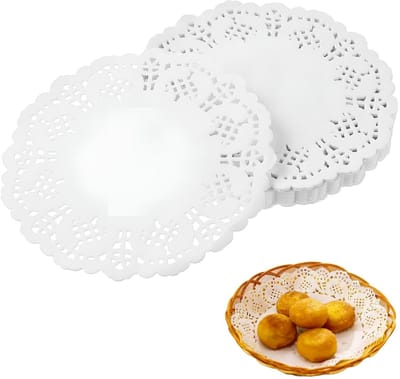 Dailygoods- Taartpunten 280 stuks - Ronde Taartpunten - Wit - 8,9 cm - Wegwerp - Hoogwaardig Papier - Elegante Gelegenheden - Taartonderzetters